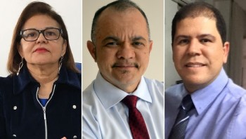 Candidatos a presidente da OAB: Socorro Rolim; Isac de Oliveira e Fábio Almeida. 