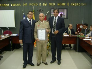 Vereador Marquinhos dos HNAS, TC Rosário e o presidente Antonio Alexandre