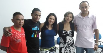 Aldo, Thiago, Joelma, Rejane e Pedro Gomes