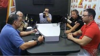 Luciano Araújo e Mário Galinho em entrevista à Rádio Angiquinho FM, em 28/09/2019