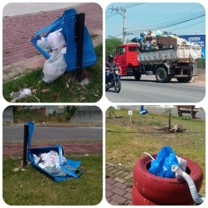 Confira como estava a praça antes da limpeza